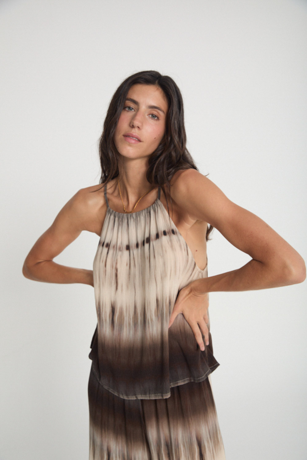 TOP CUELLO HALTER FRUNCIDO