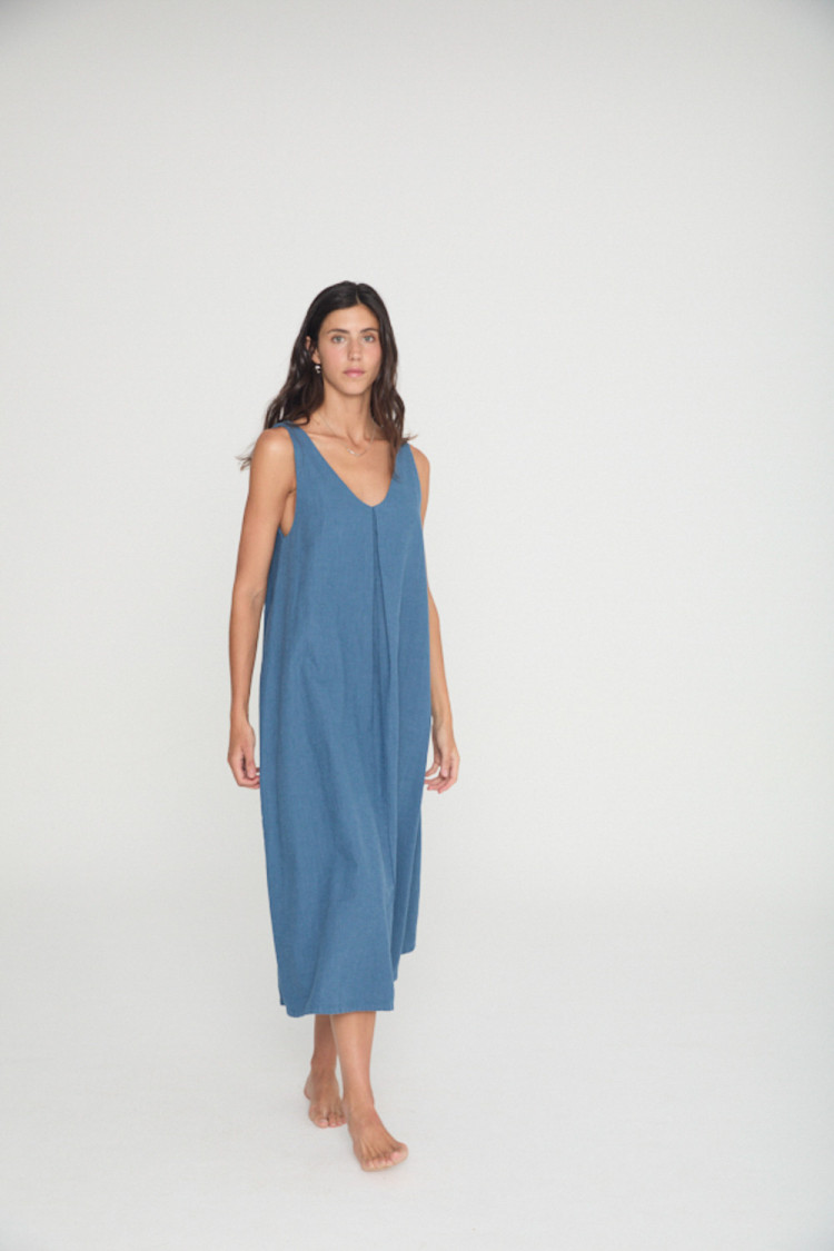 VESTIDO LARGO DE TIRANTES