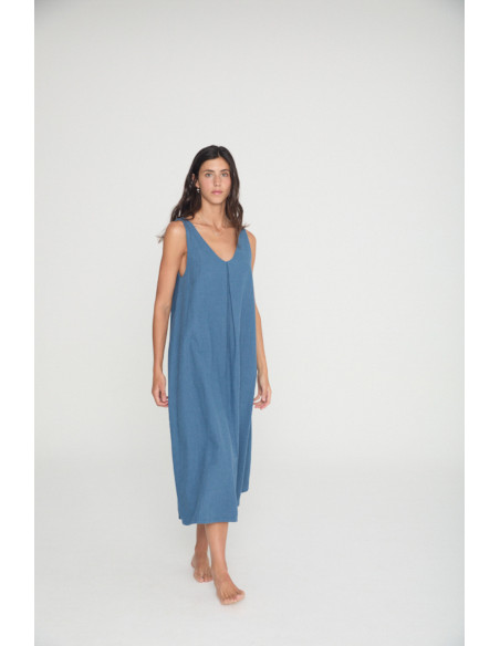 VESTIDO LARGO DE TIRANTES