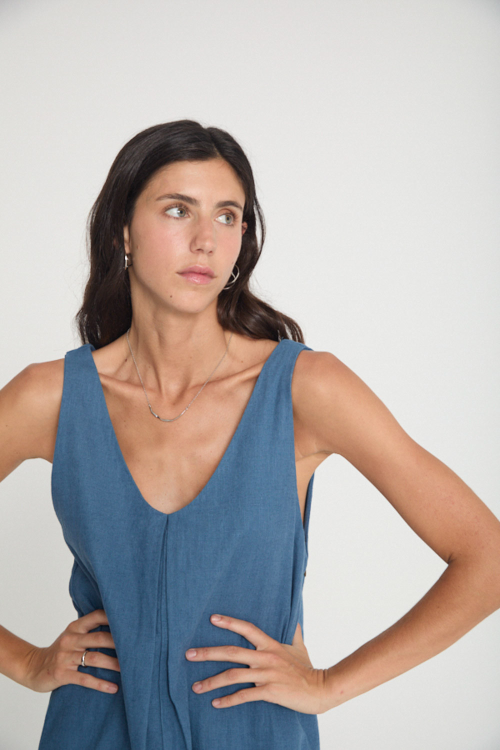 VESTIDO LARGO DE TIRANTES