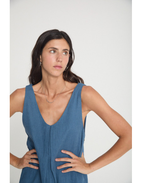 VESTIDO LARGO DE TIRANTES