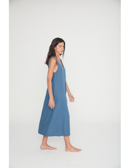 VESTIDO LARGO DE TIRANTES