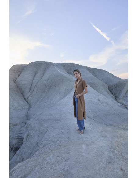 VESTIDO LARGO ABOTONADO