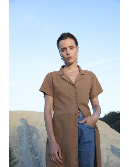 VESTIDO LARGO ABOTONADO