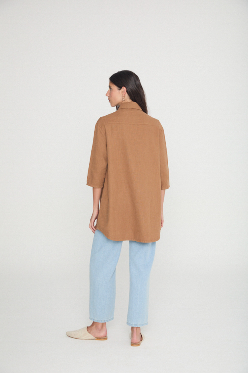 SOBRECAMISA LARGA CON MANGA 3/4