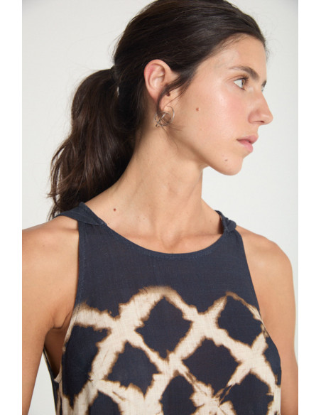 VESTIDO CON PLIEGUE EN EL HOMBRO